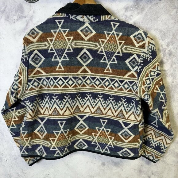 New Identity Tapestry Blazer Coat Womens 1X Aztec Southwest - Picture 2 of 14